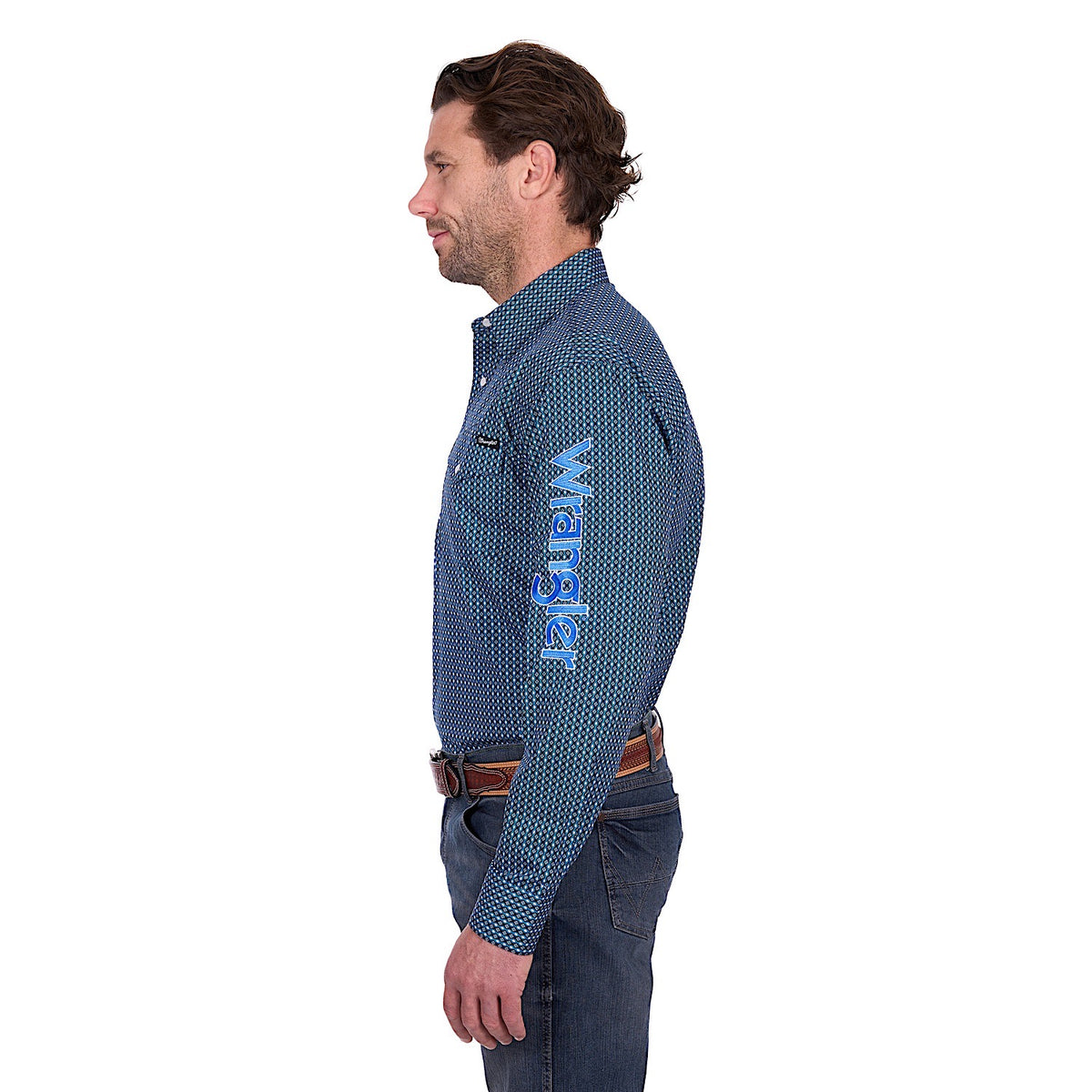 Wrangler Men’s Kylie Logo Shirt - Navy/Blue