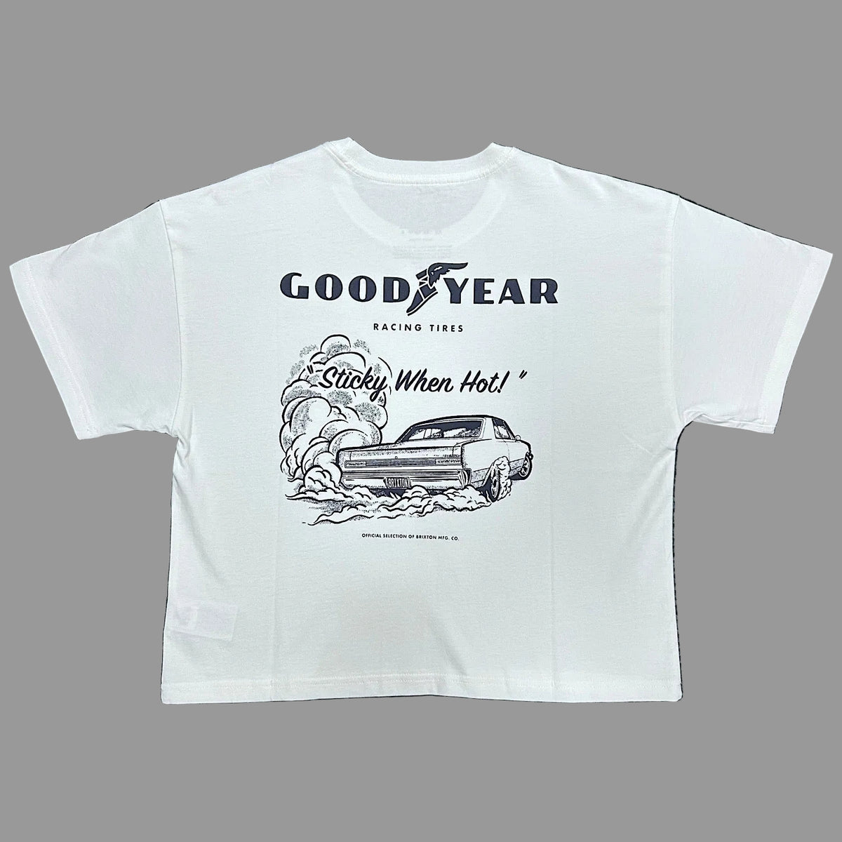 Brixton Women's Goodyear Burnout Boxy Crew Tee - Cream