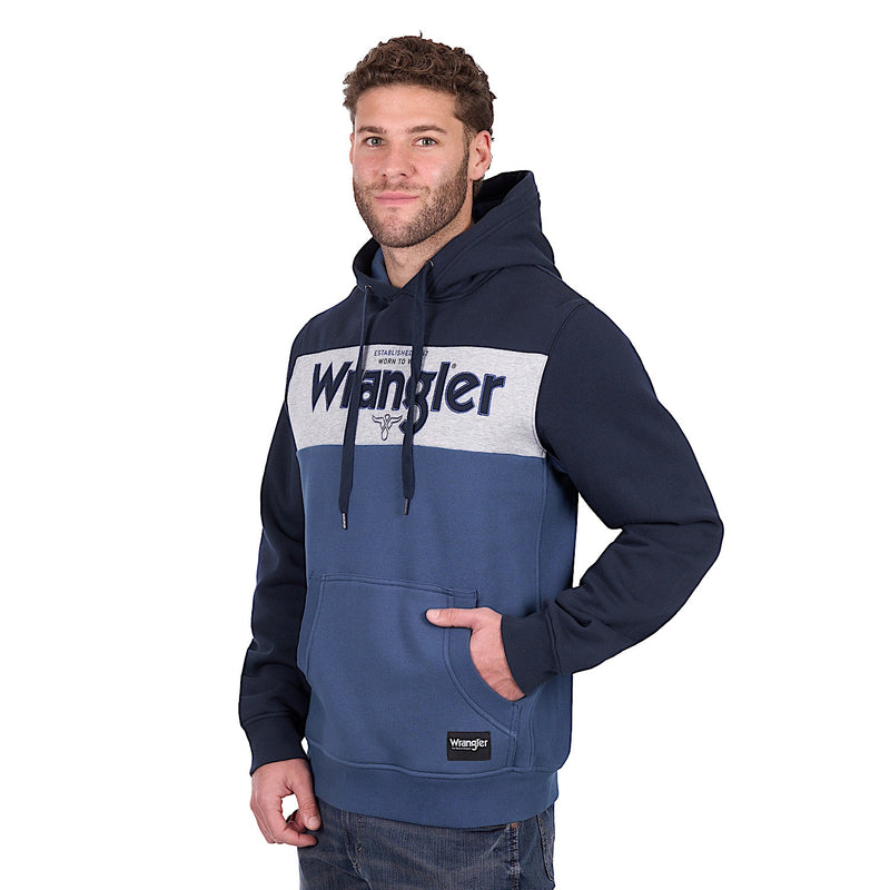 Wrangler Men’s Clinton Hoodie - Navy/Denim