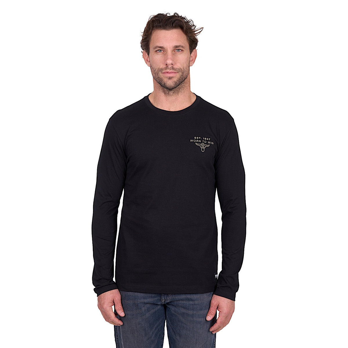 Wrangler Men’s Evan Long Sleeve T-Shirt - Black