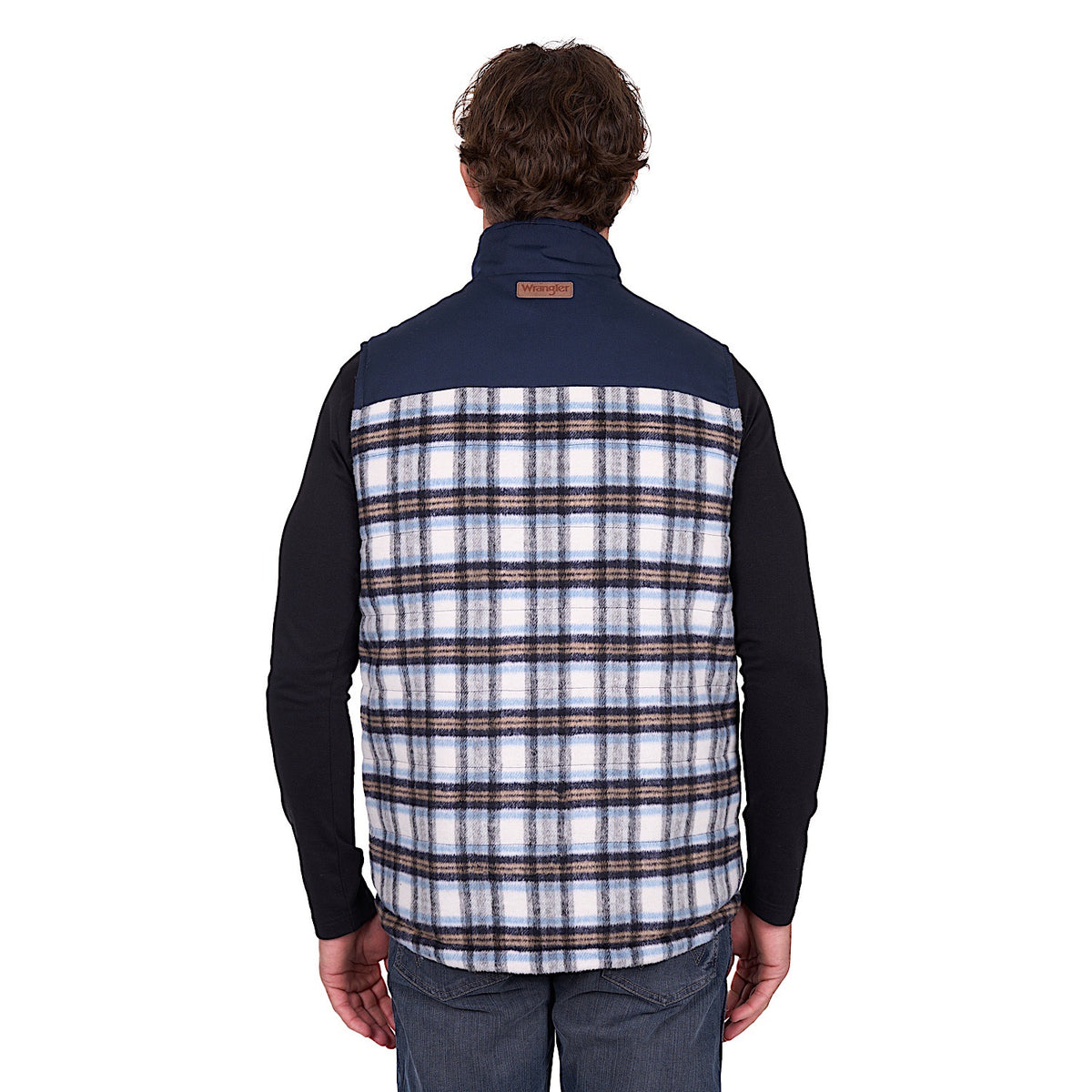 Wrangler Men’s Dean Reversible Vest - Navy/Tan