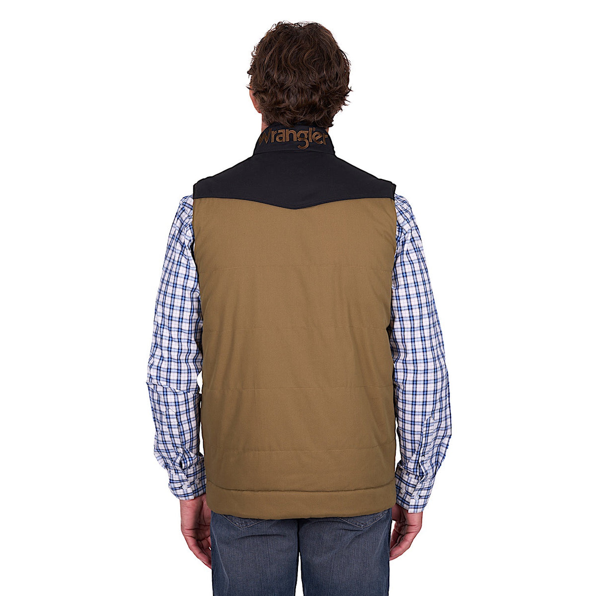Wrangler Men’s Ruben Vest - Dark Tan/Black