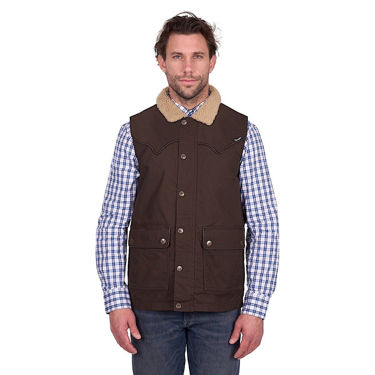 Wrangler Men’s Jerome Vest - Chocolate