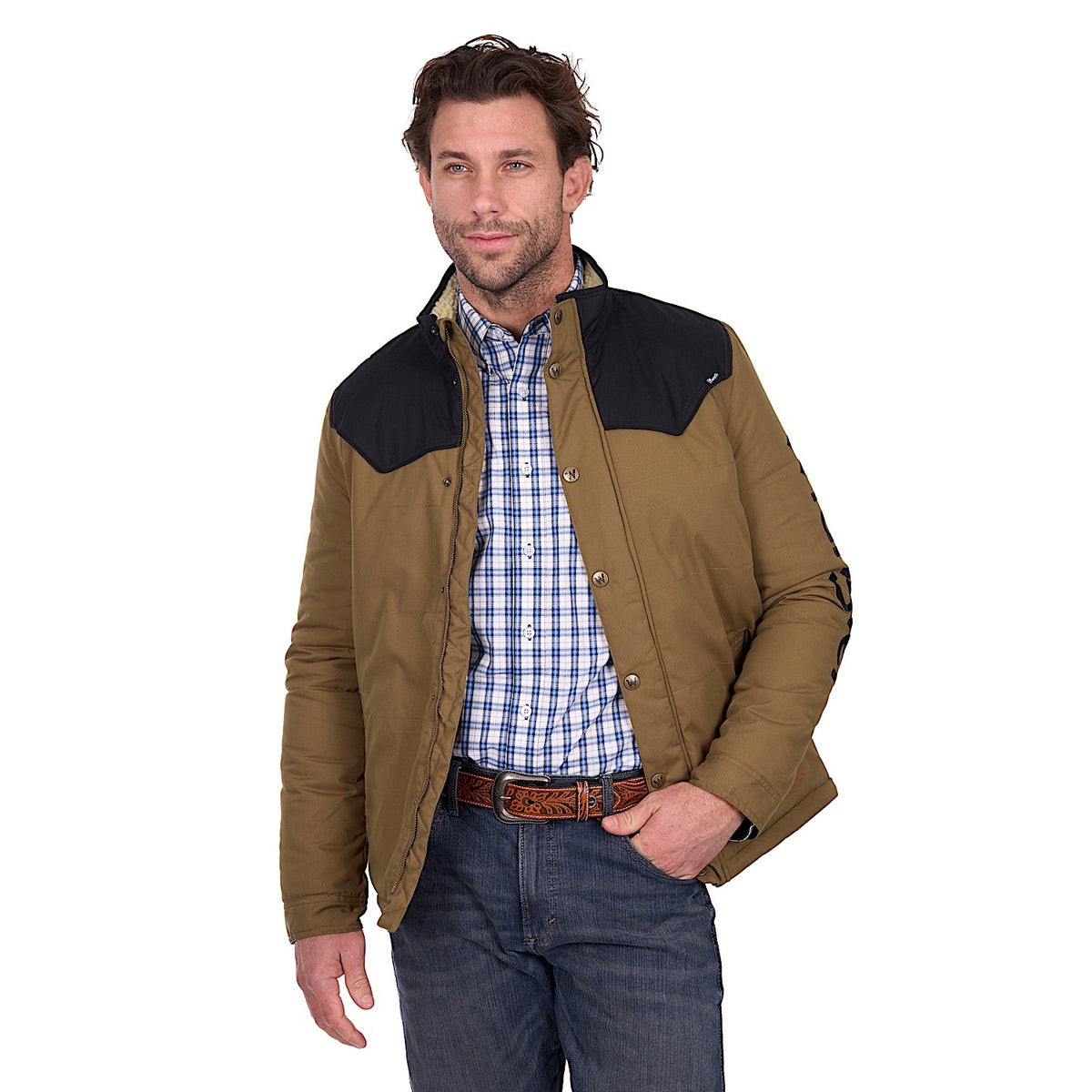 Wrangler Men’s Ruben Jacket - Dark Tan/Black