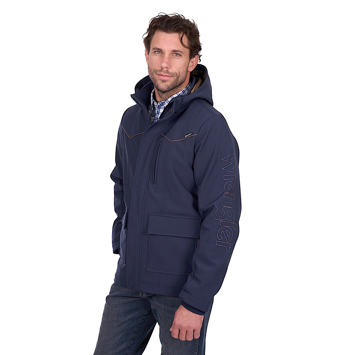 Wrangler Men’s Cade Softshell Jacket - Navy