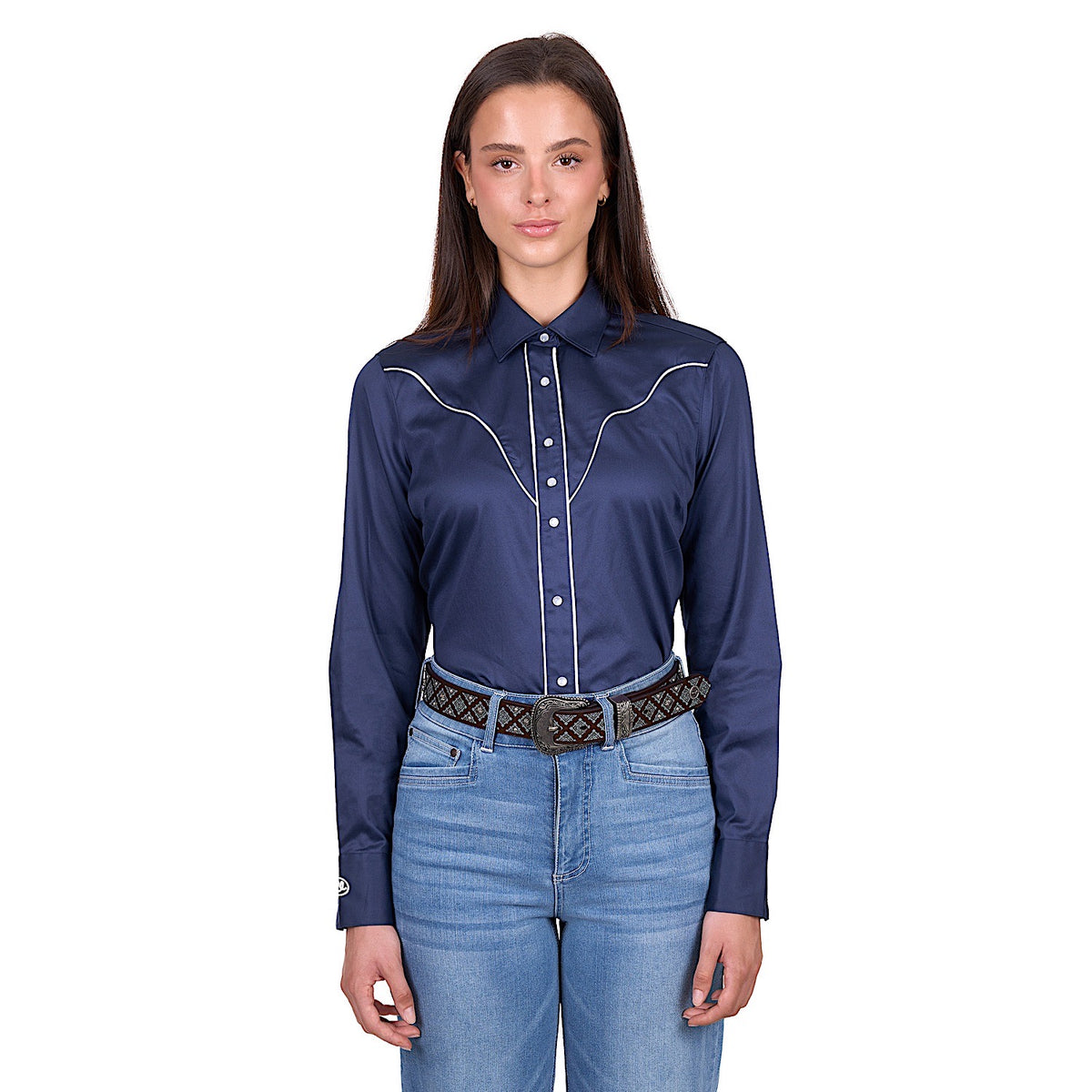 Wrangler Women’s Bridget Western Shirt - Navy