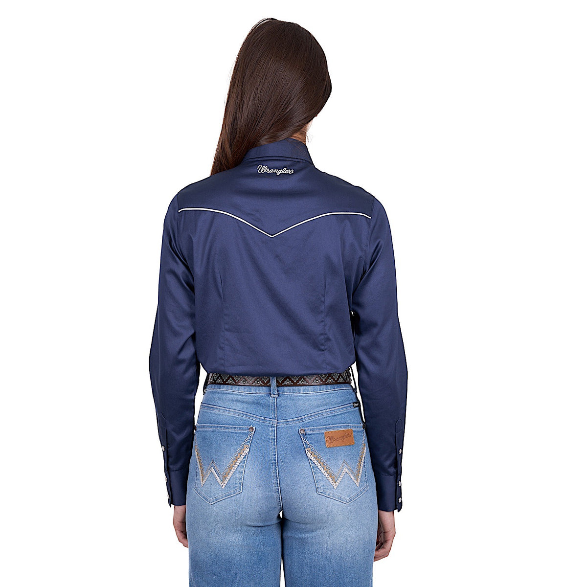 Wrangler Women’s Bridget Western Shirt - Navy