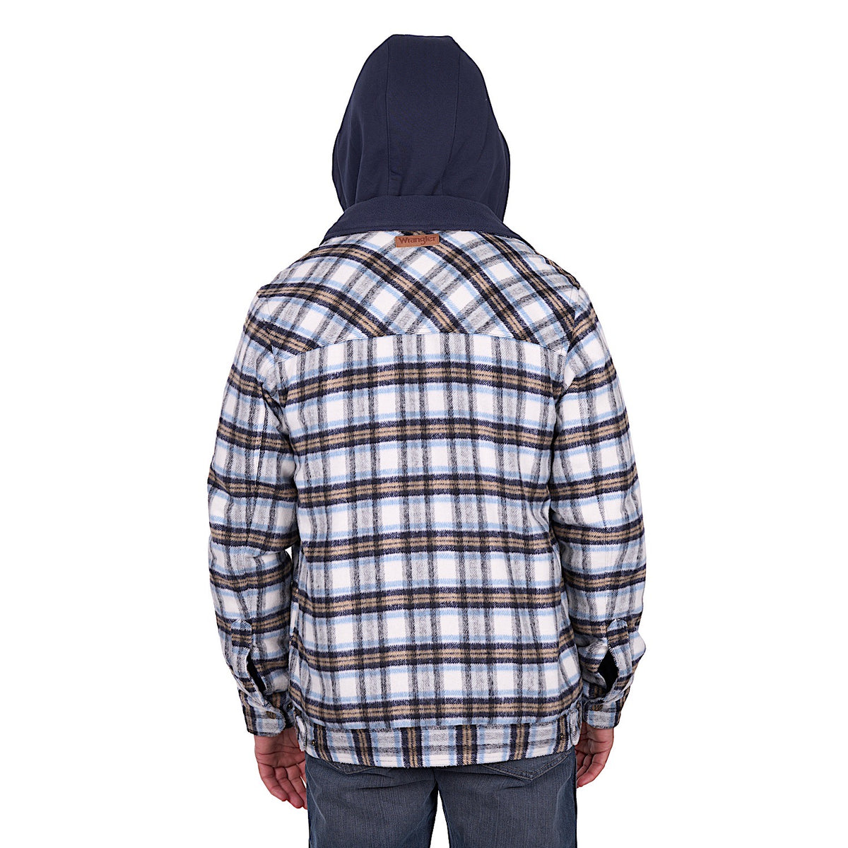 Wrangler Men’s Mitchell Logo Shirt Jacket - Blue/White