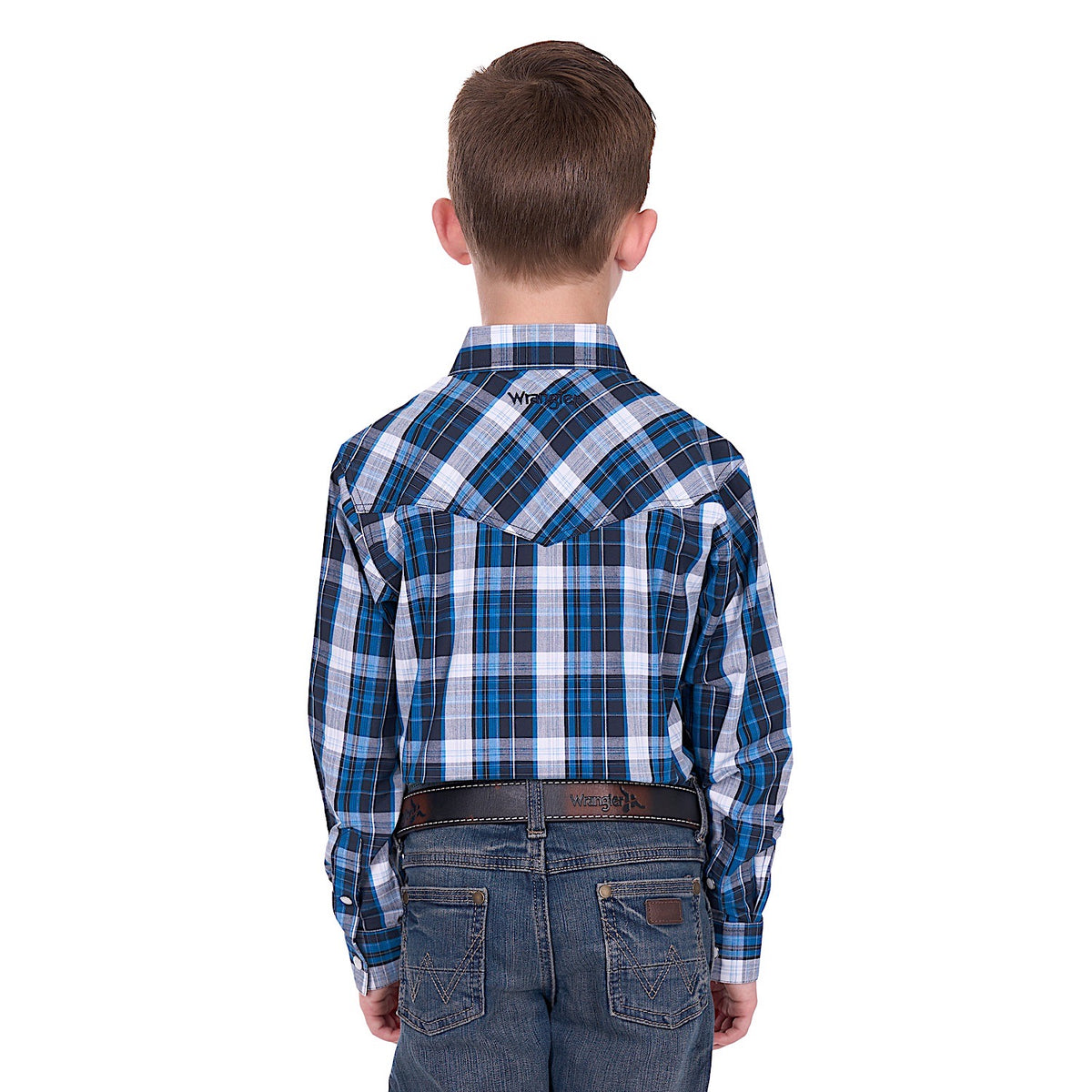 Wrangler Boys Tony Logo Shirt - Navy/Royal