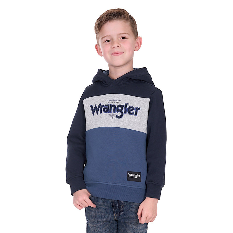 Wrangler Boys Clinton Hoodie - Navy/Denim