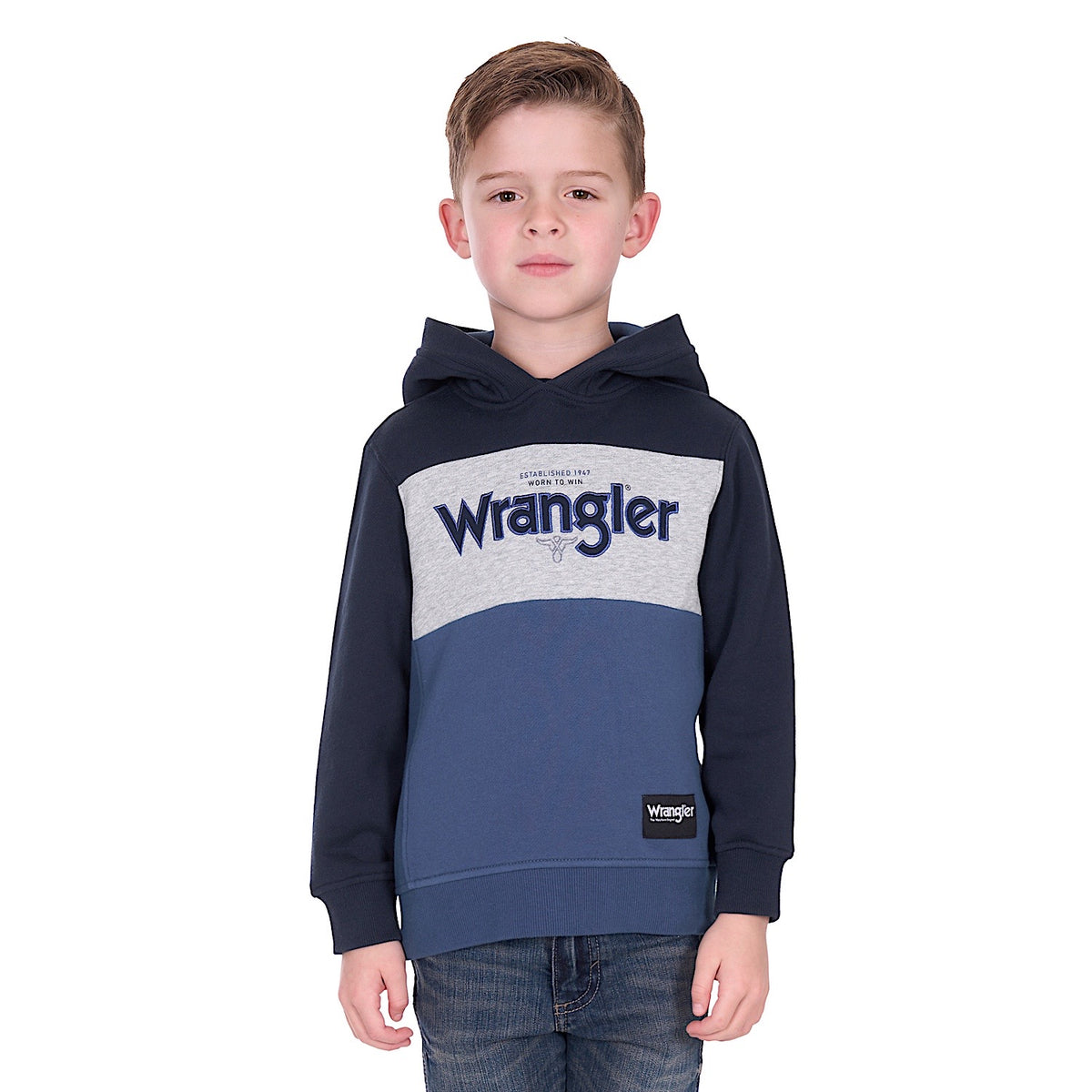 Wrangler Boys Clinton Hoodie - Navy/Denim