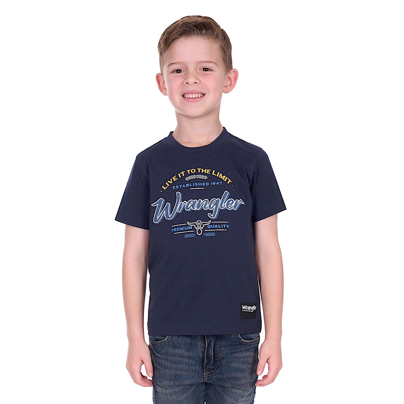 Wrangler Boys Joel T-Shirt - Navy