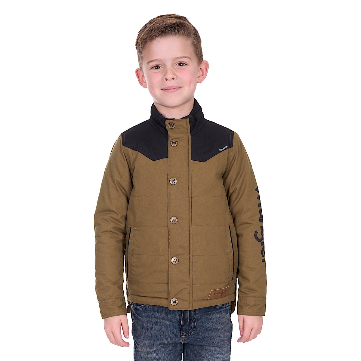 Wrangler Ruben Jacket - Dark Tan/Black