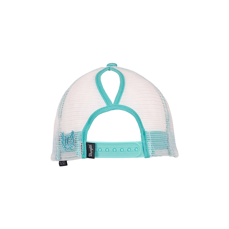 Wrangler Stevie HP Ponytail Trucker Cap - Aqua