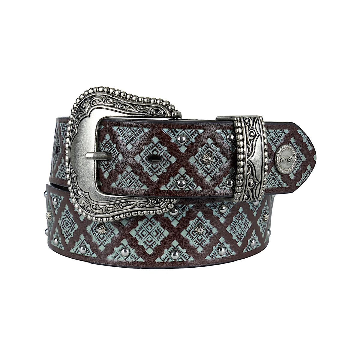 Wrangler Emmaline Belt - Chocolate/Turquoise