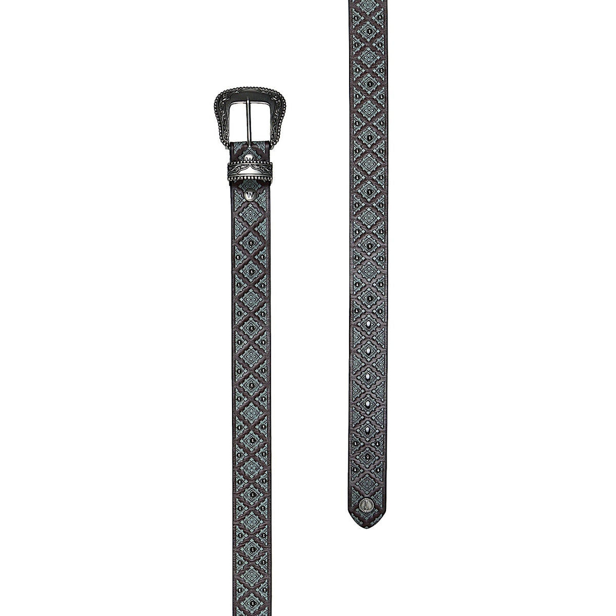 Wrangler Emmaline Belt - Chocolate/Turquoise