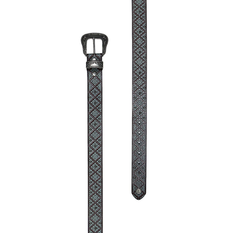 Wrangler Emmaline Belt - Chocolate/Turquoise