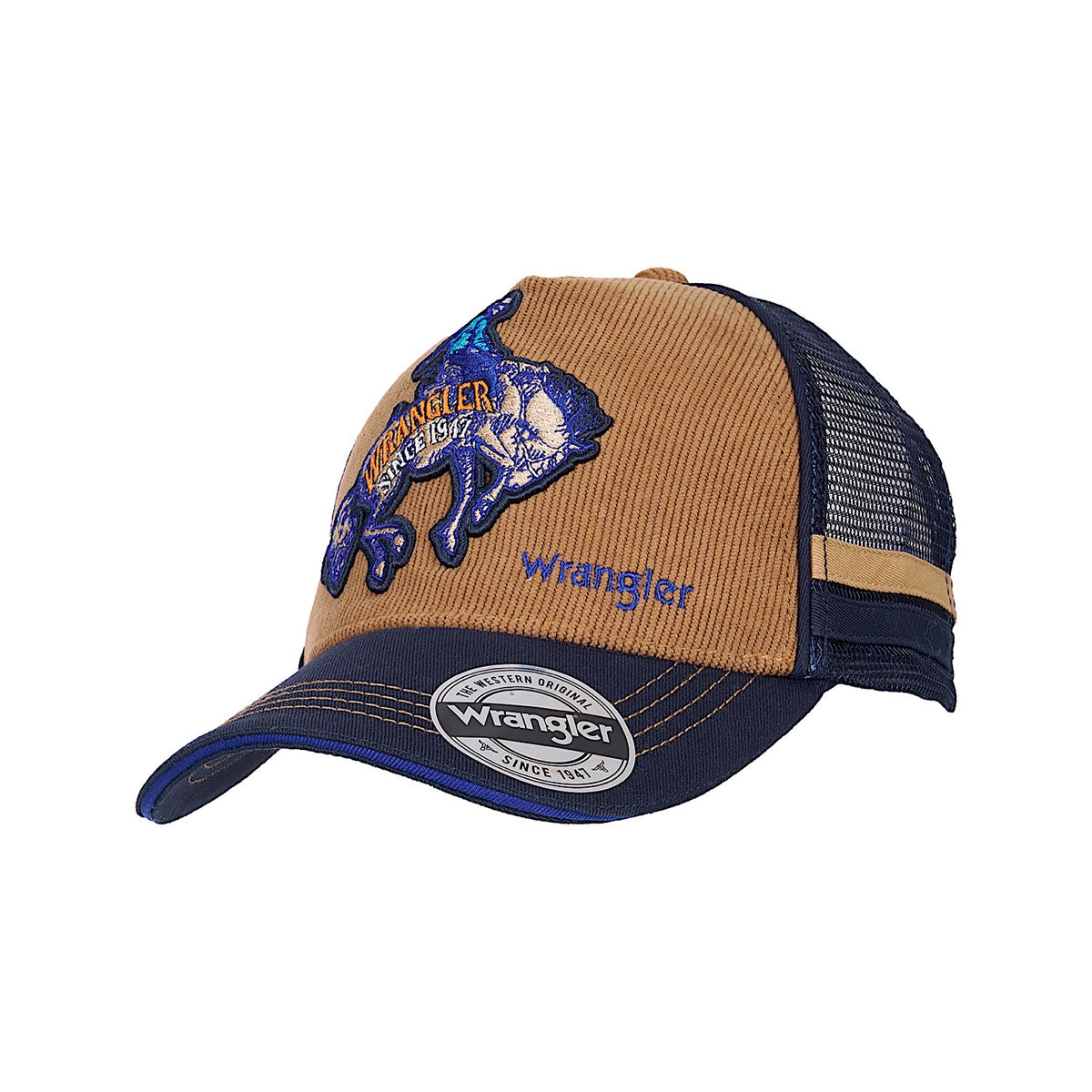 Wrangler Kids Connor Trucker Cap - Tan/Navy