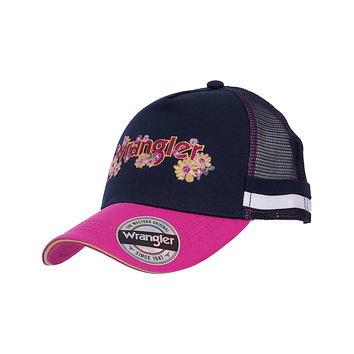 Wrangler Kids Molly Trucker Cap - Navy/Pink