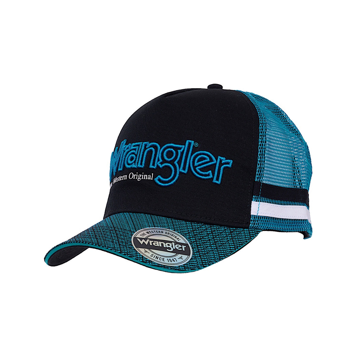Wrangler Dennis HP Trucker Cap - Black/Teal