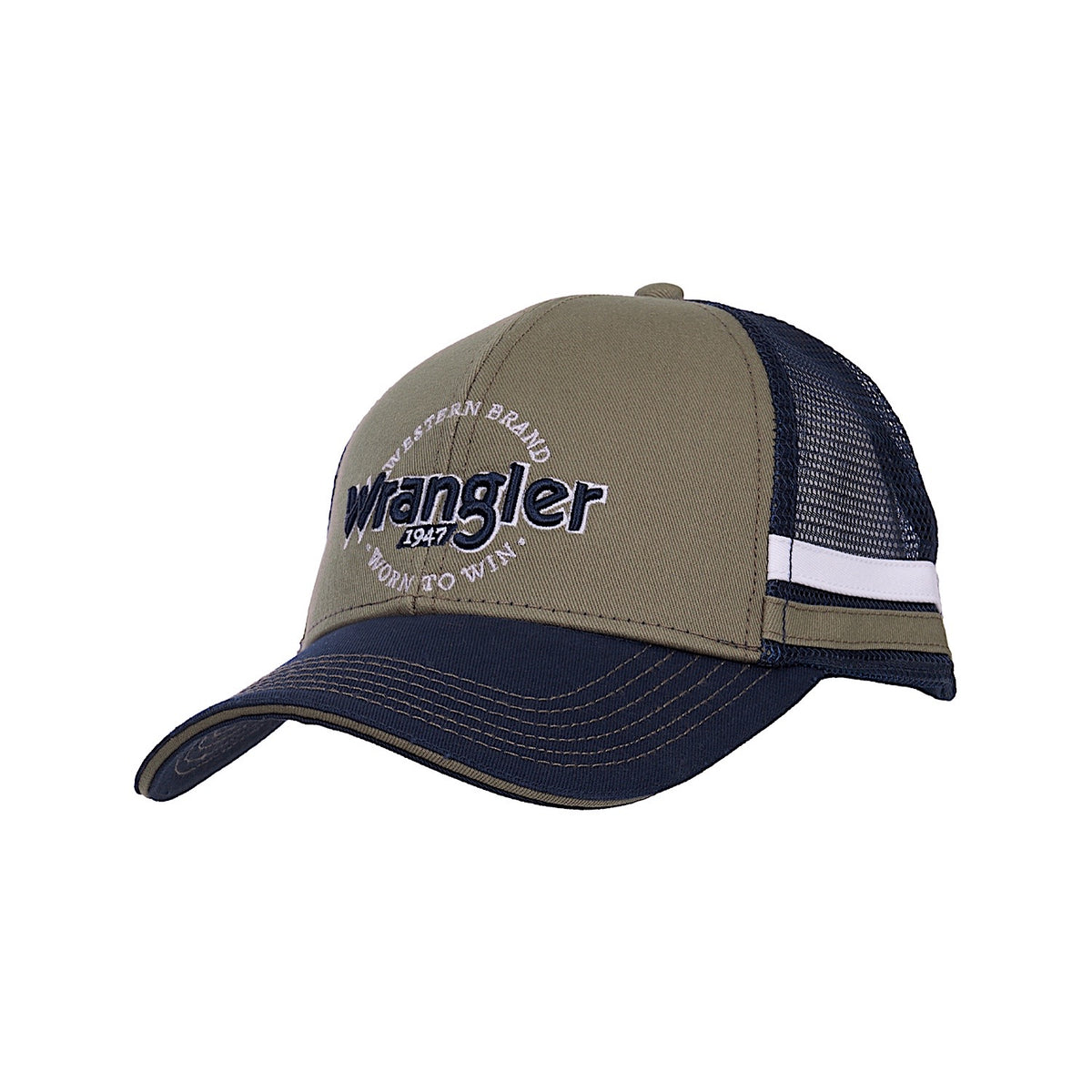 Wrangler Cole Trucker Cap - Tan/Navy