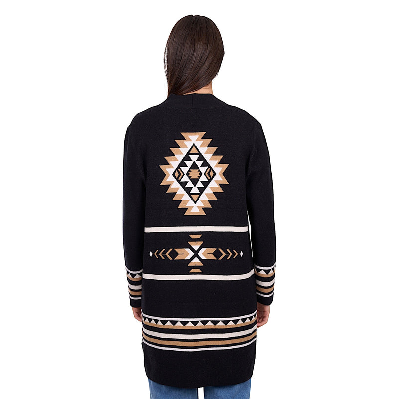 Wrangler Women’s Fiona Cardigan - Black/Tan