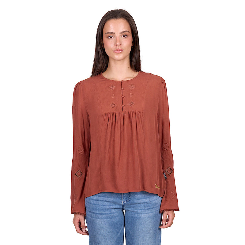 Wrangler Women’s Roxana Blouse - Copper