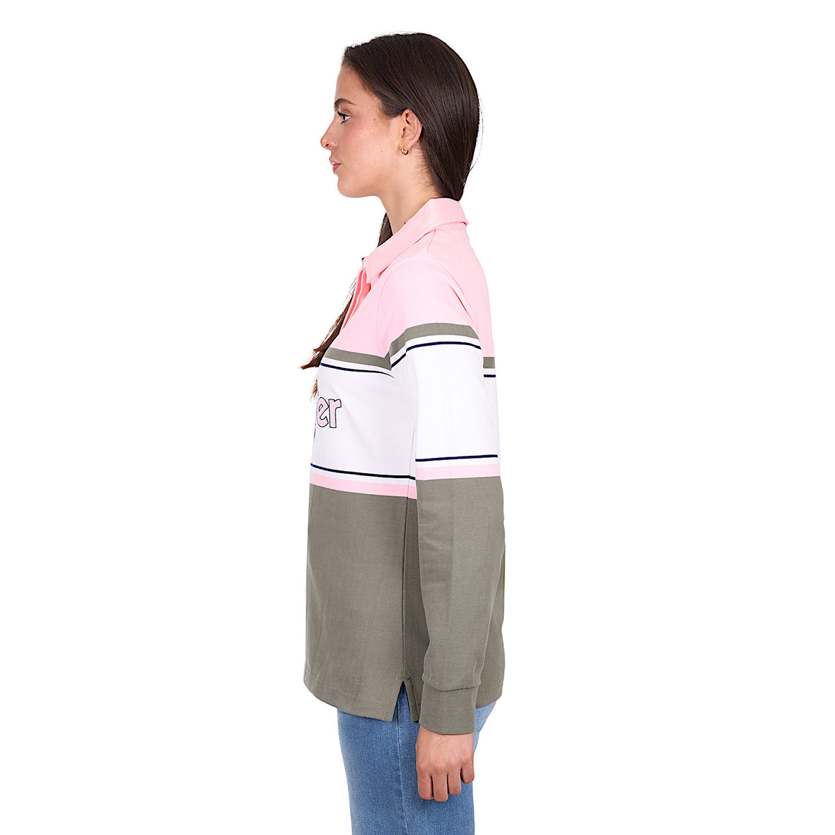 Wrangler Women’s Luella Rugby - Green/Pink