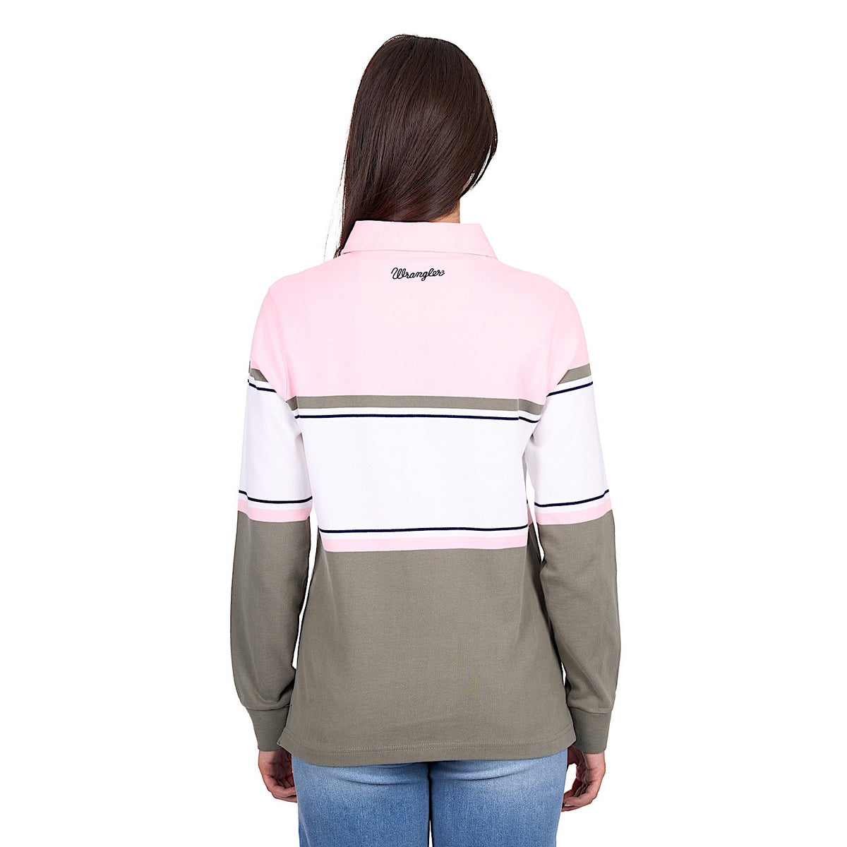 Wrangler Women’s Luella Rugby - Green/Pink