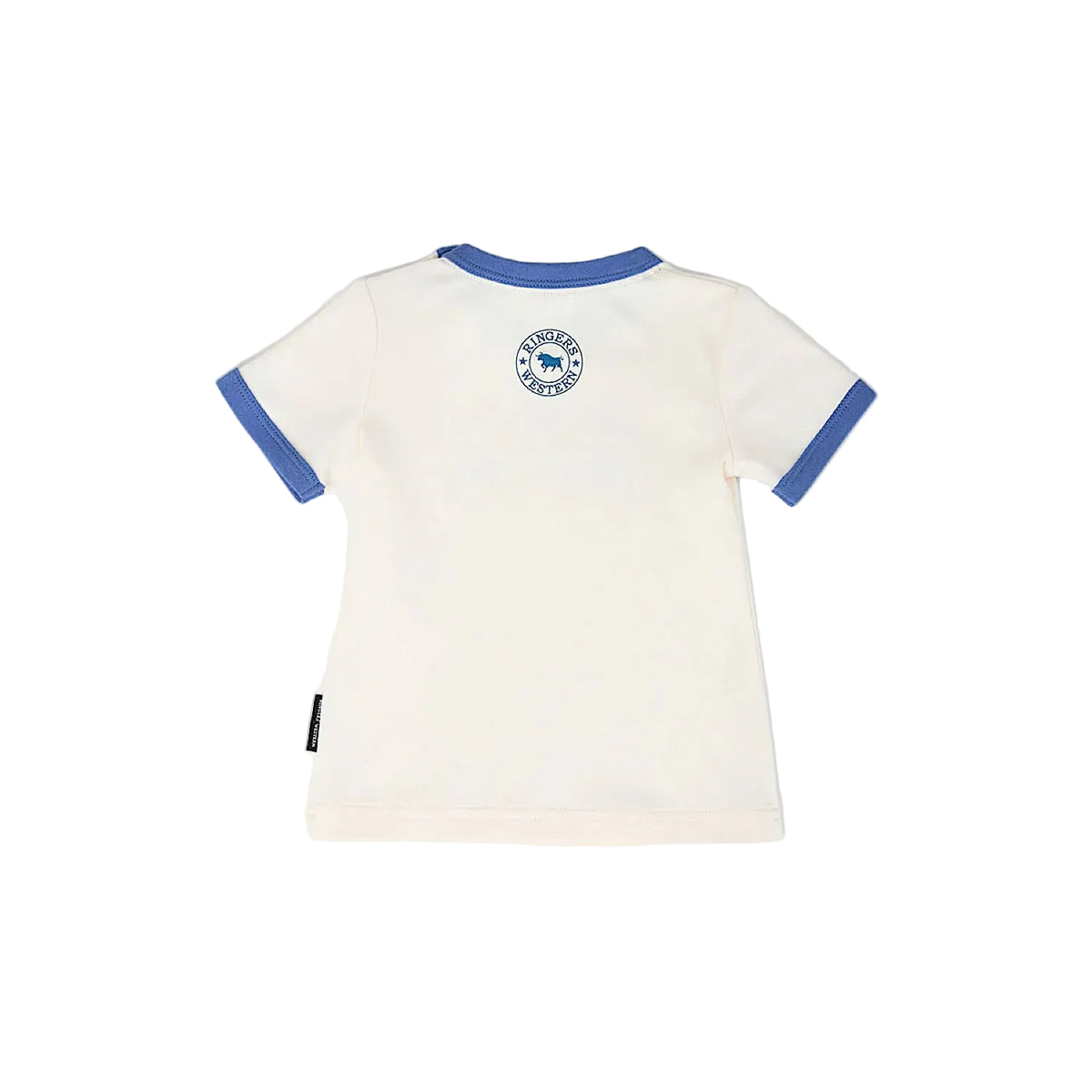 Ringers Western Babies Dust N Boots Ringers T-Shirt - Off White/Blue