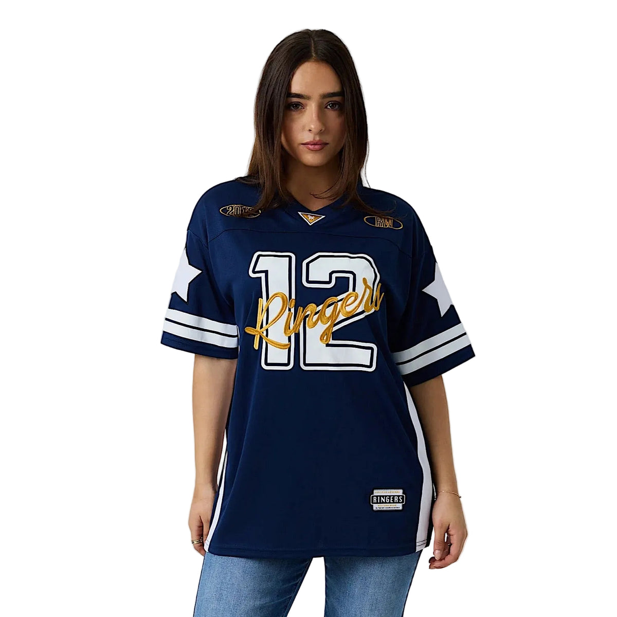 Ringers Western Unisex Since 2012 Ringers Football Jersey - College Navy/White