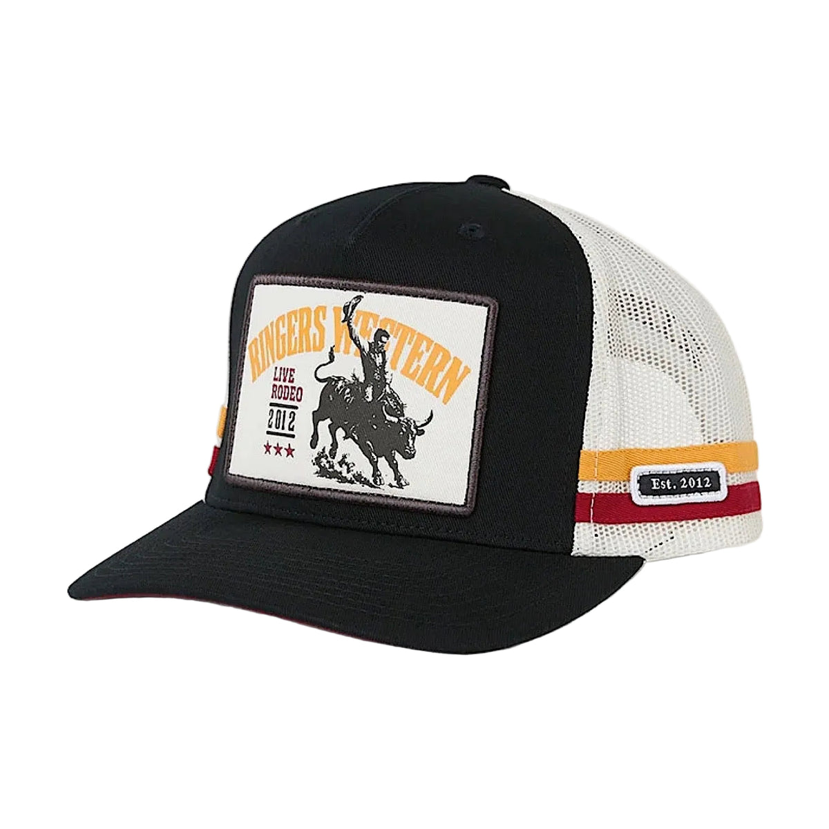 Ringers Western Live Rodeo Deep Fit Trucker Cap - Black / Off White