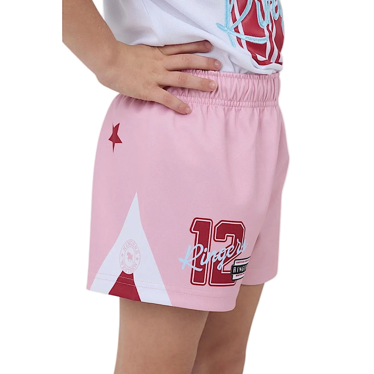 Ringers Western Kid's Since 2012 Footy Short - Pink