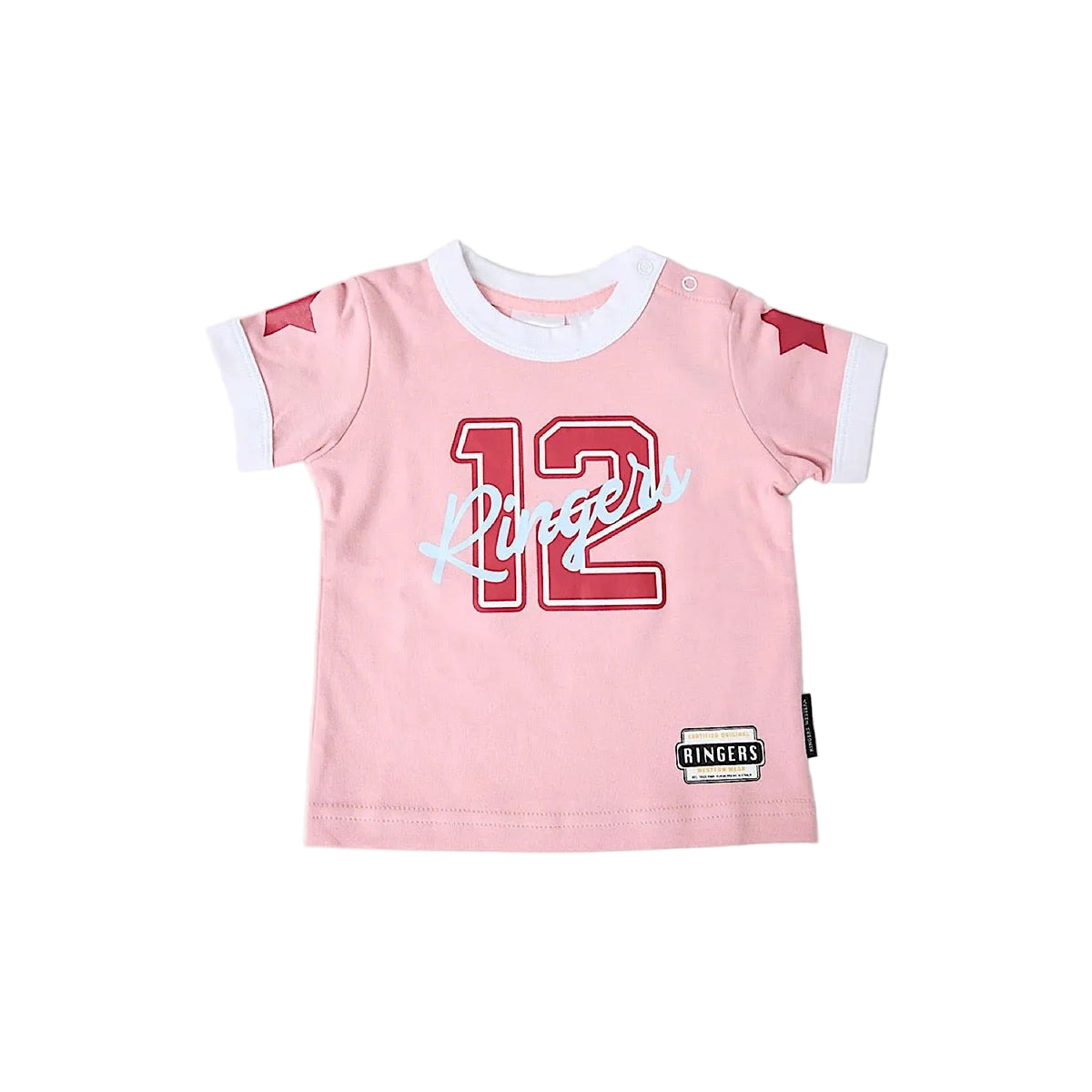 Ringers Western Babies Since 2012 Bambino Football Jersey - Pink/White