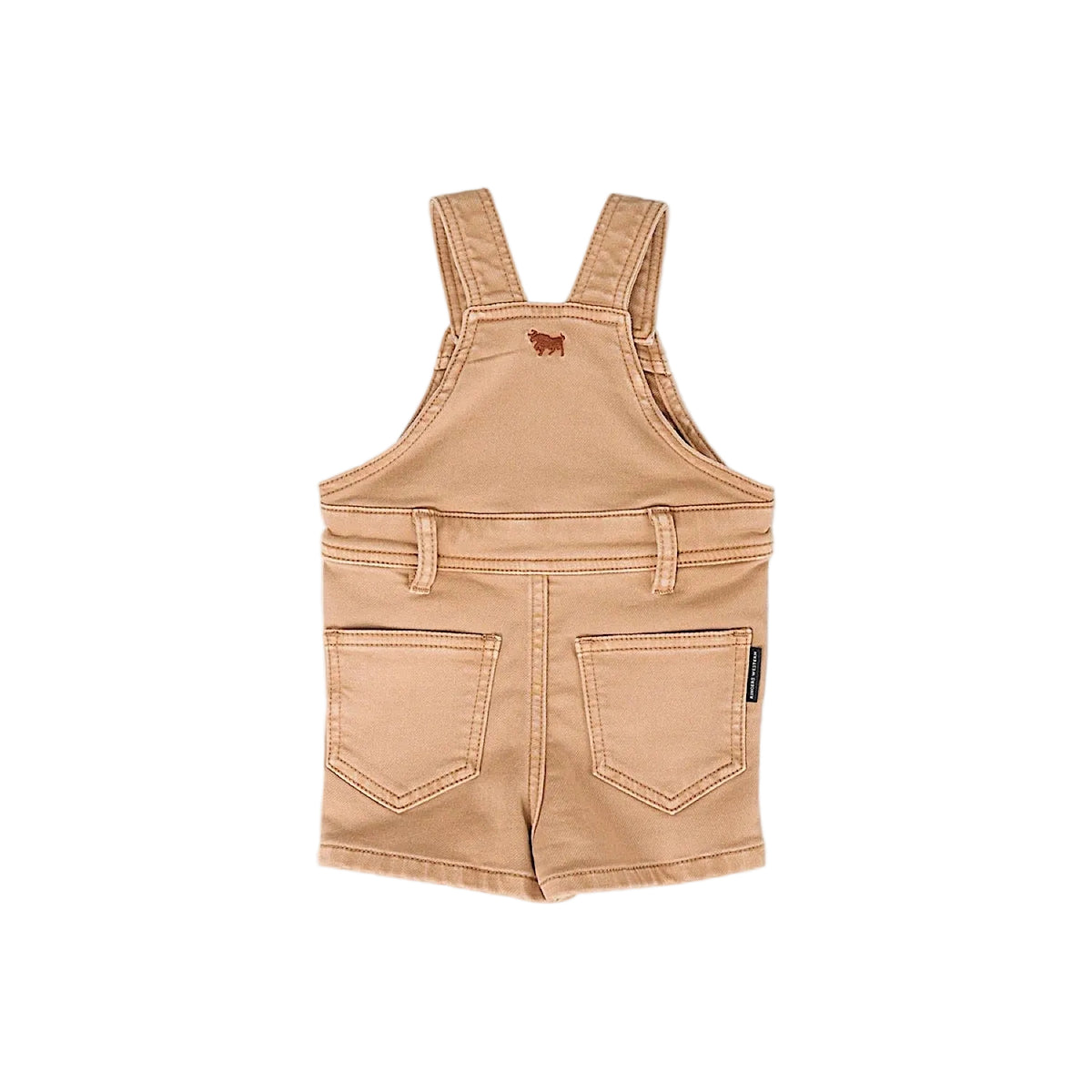 Ringers Western Babies Barnyard Buddy Shorts Overalls - Dark Sand