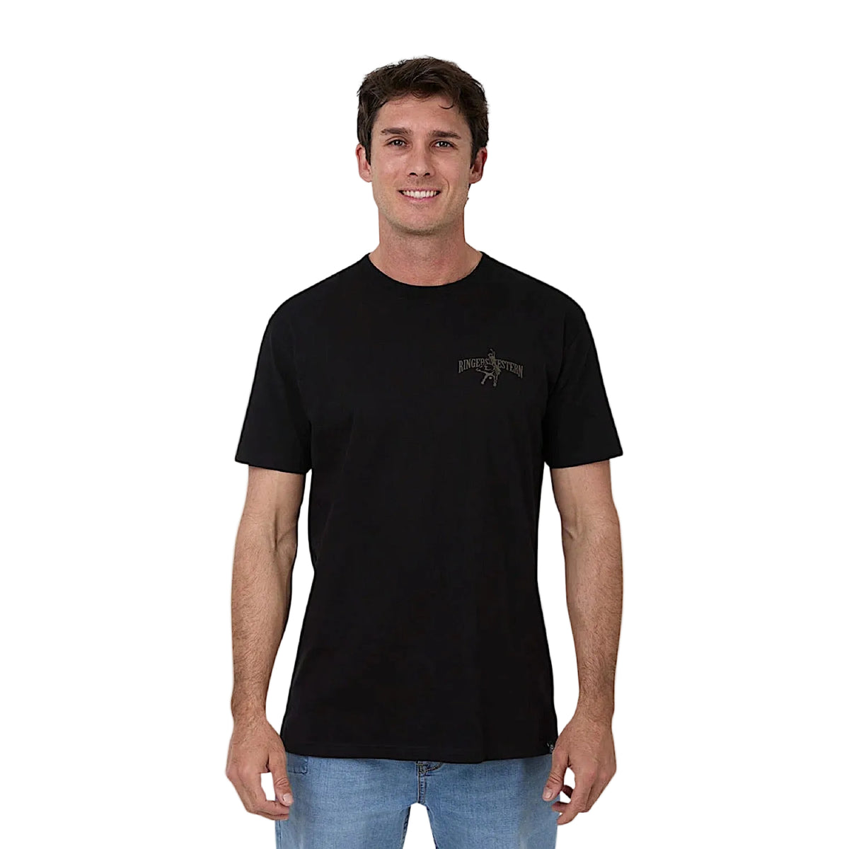 Ringers Western Unisex All Rodeo Stock Fit T-Shirt - Black