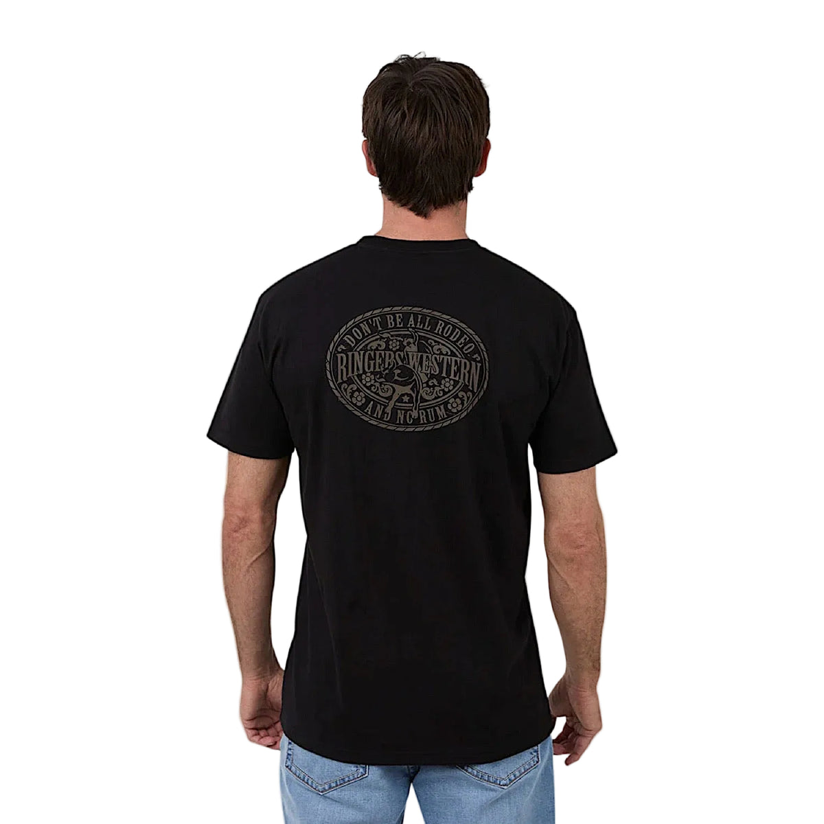 Ringers Western Unisex All Rodeo Stock Fit T-Shirt - Black