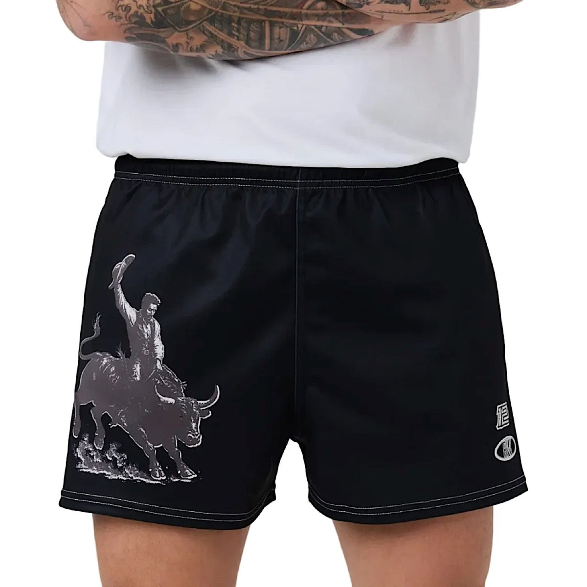 Ringers Western Unisex Dust Devil Unisex Footy Shorts - Black