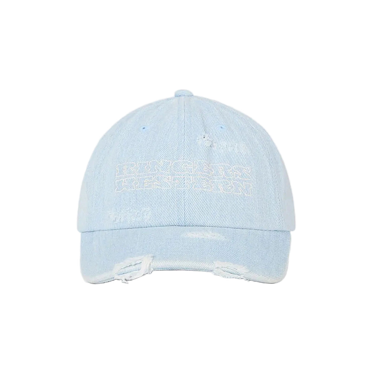 Ringers Western Distressed Denim Baseball Cap - Vintage Light Blue