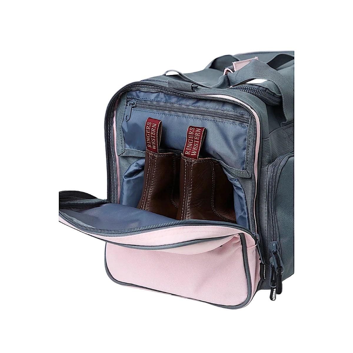 Ringers Western Rider Go Sports Bag - Charcoal/Pastel Pink