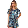 Roper Womens Five Star Collection S/S Playsuit Print Blue