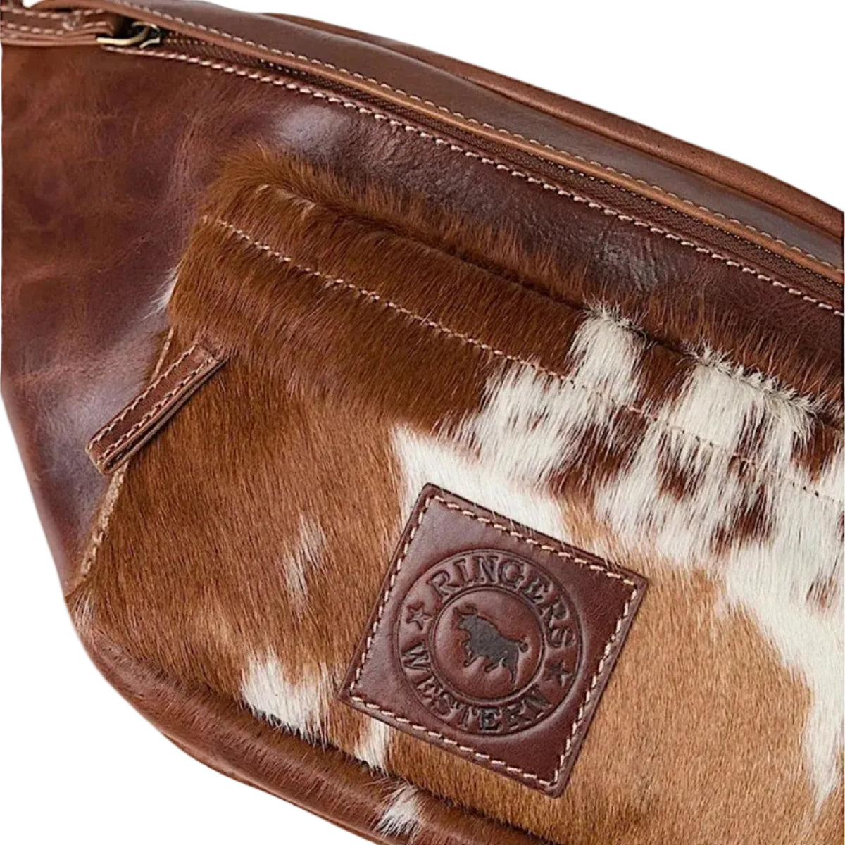 Ringers Western Toro Fur Fanny Bag - Off White / Brown