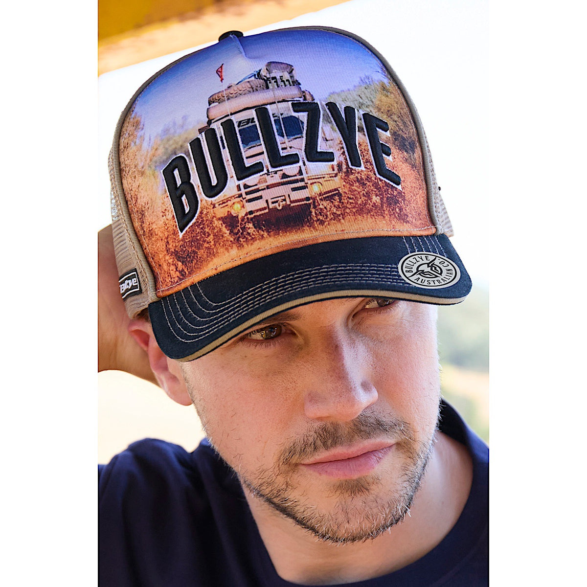Bullzye Blazing High Profile Trucker Cap - Black/Multi