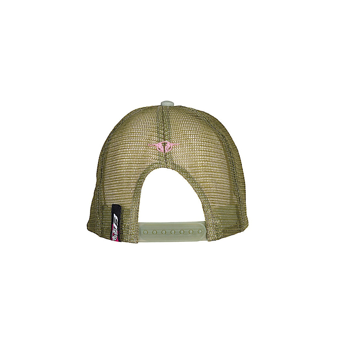 Bullzye Rhea High Profile Trucker Cap - Moss/Blush