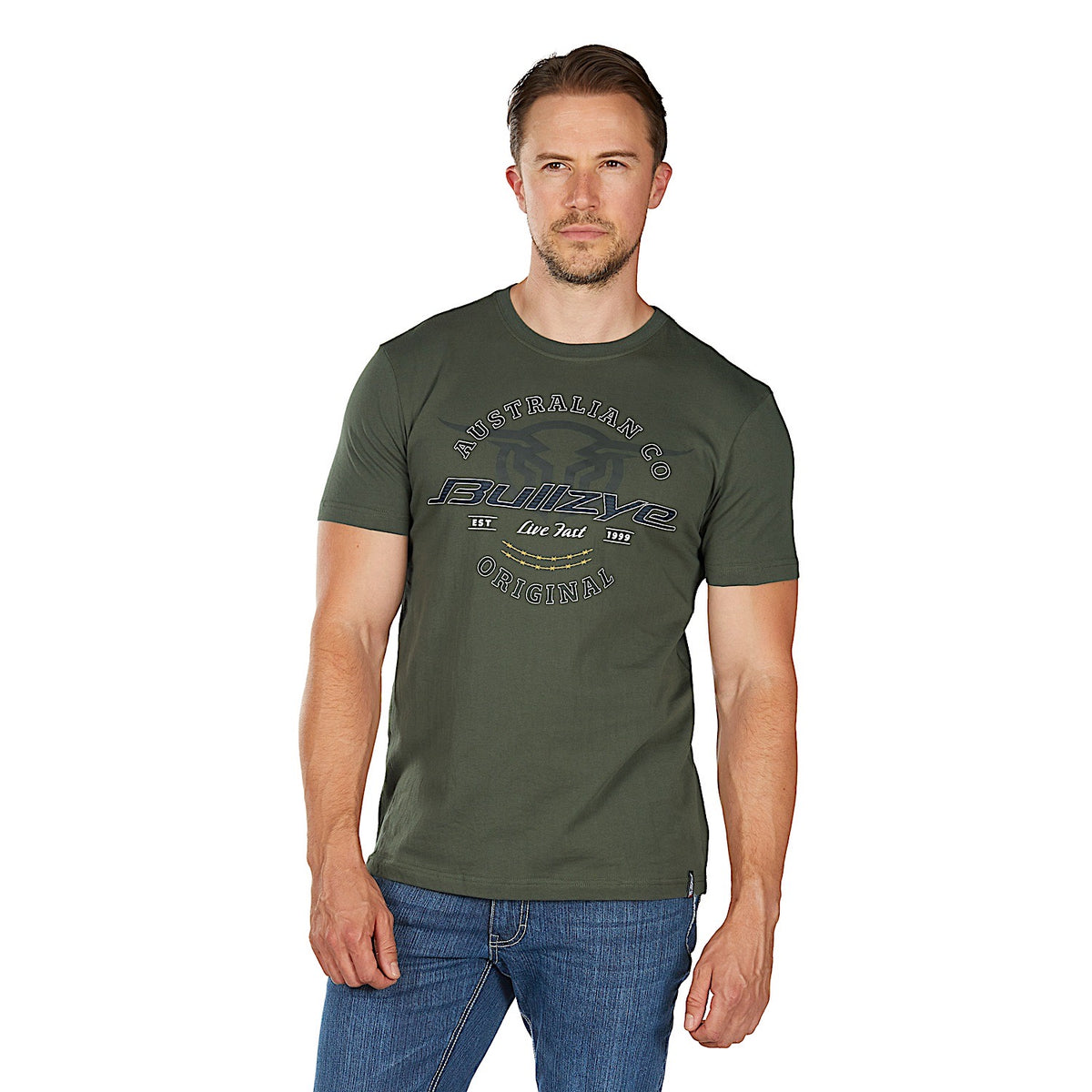 Bullzye Men’s Live Fast T Shirt - Green