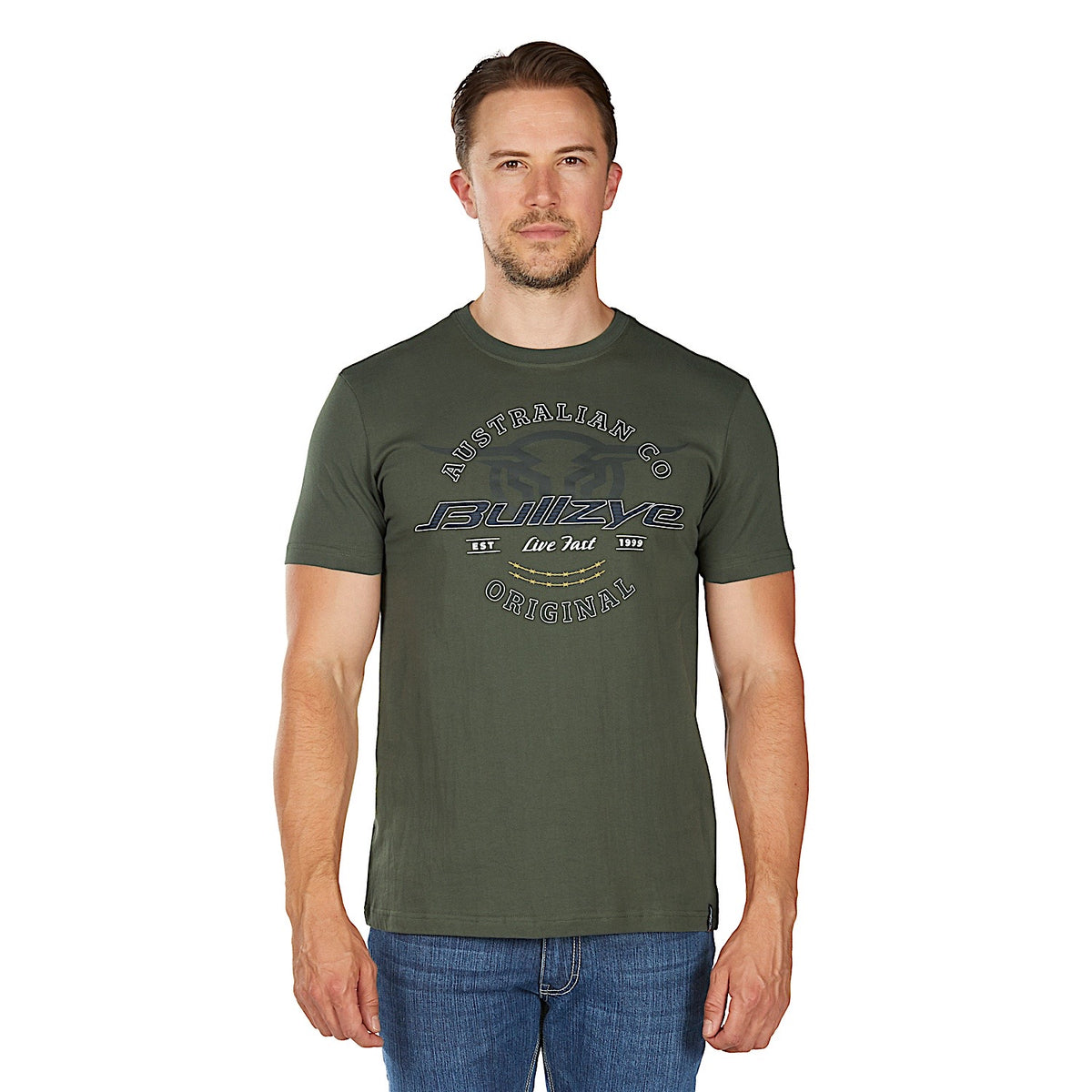 Bullzye Men’s Live Fast T Shirt - Green