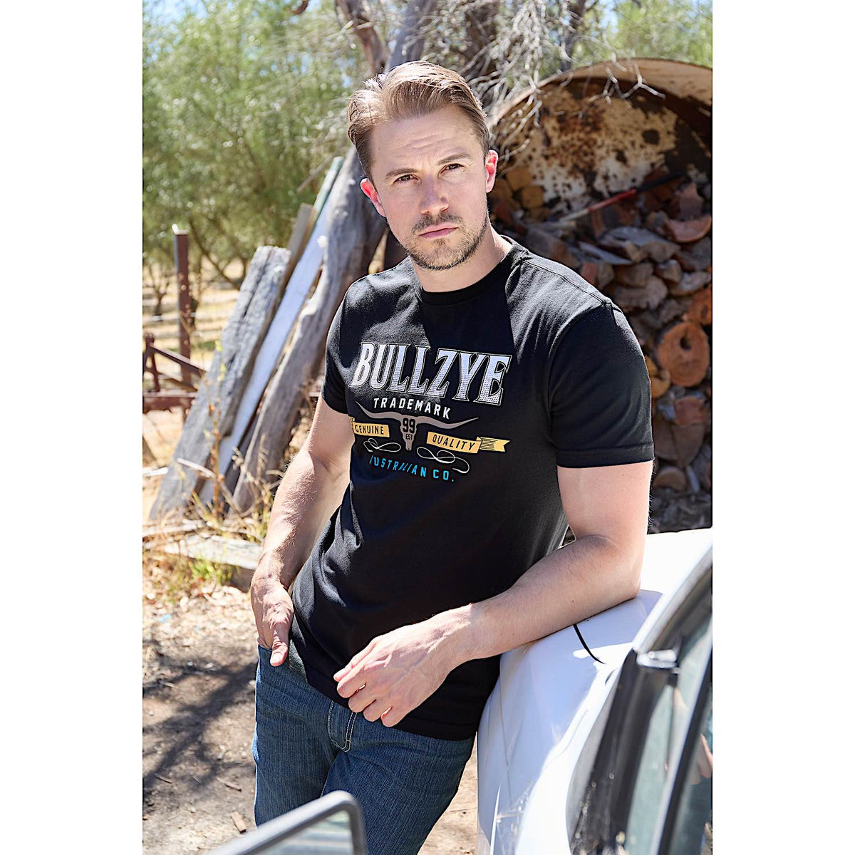 Bullzye Men’s Trademark T Shirt - Black