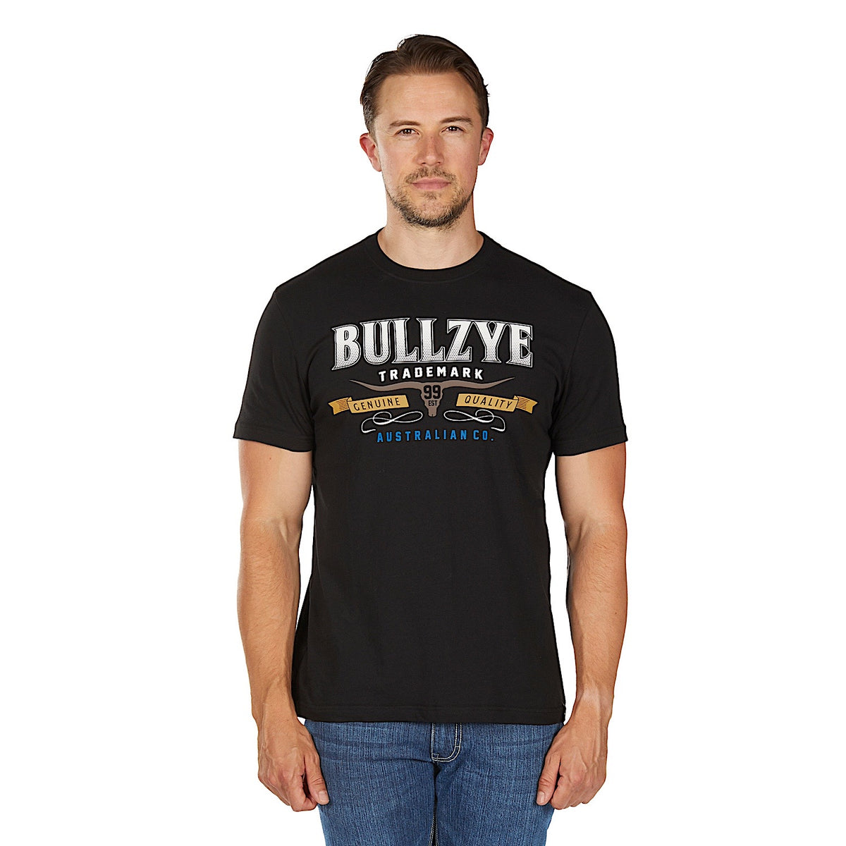 Bullzye Men’s Trademark T Shirt - Black