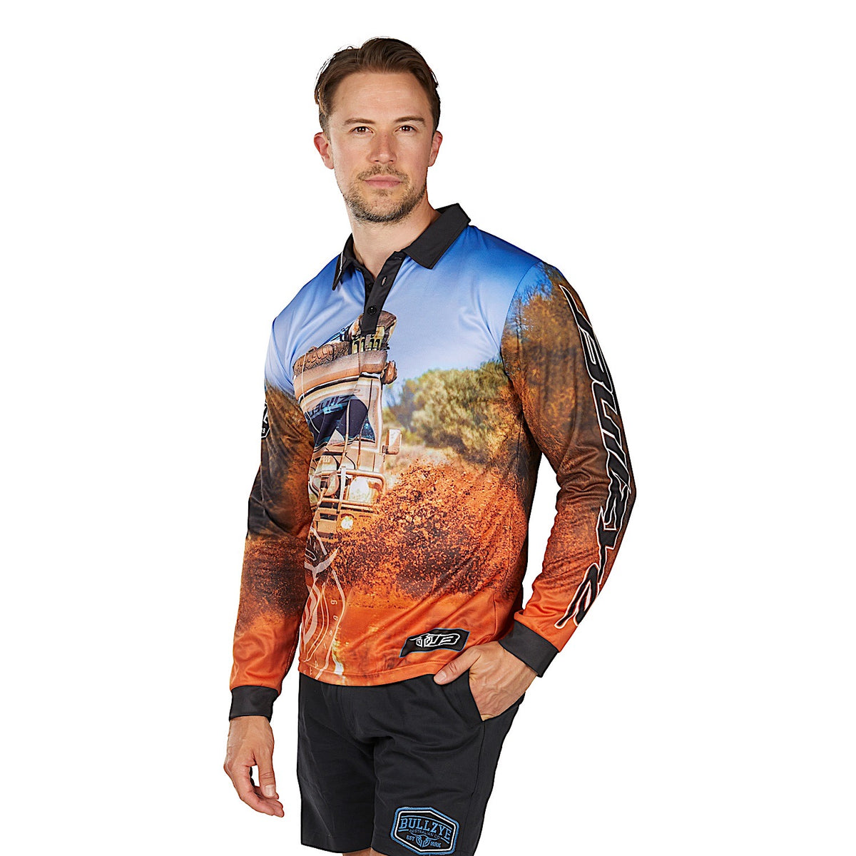Bullzye Men’s Blazing Long Sleeve T Shirt - Multi