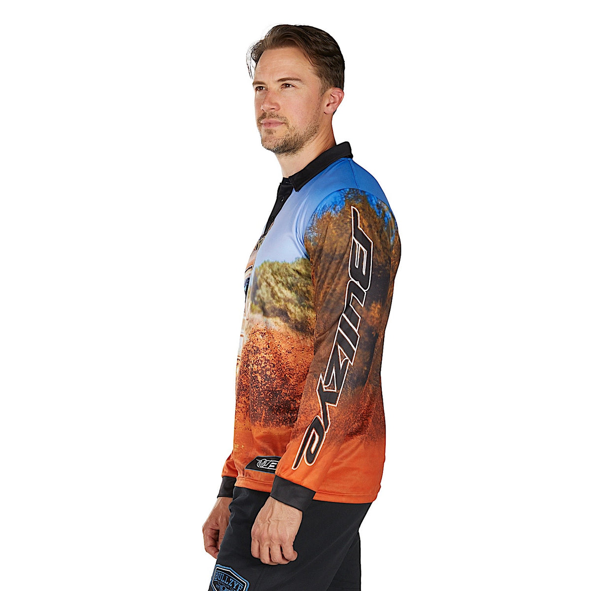 Bullzye Men’s Blazing Long Sleeve T Shirt - Multi